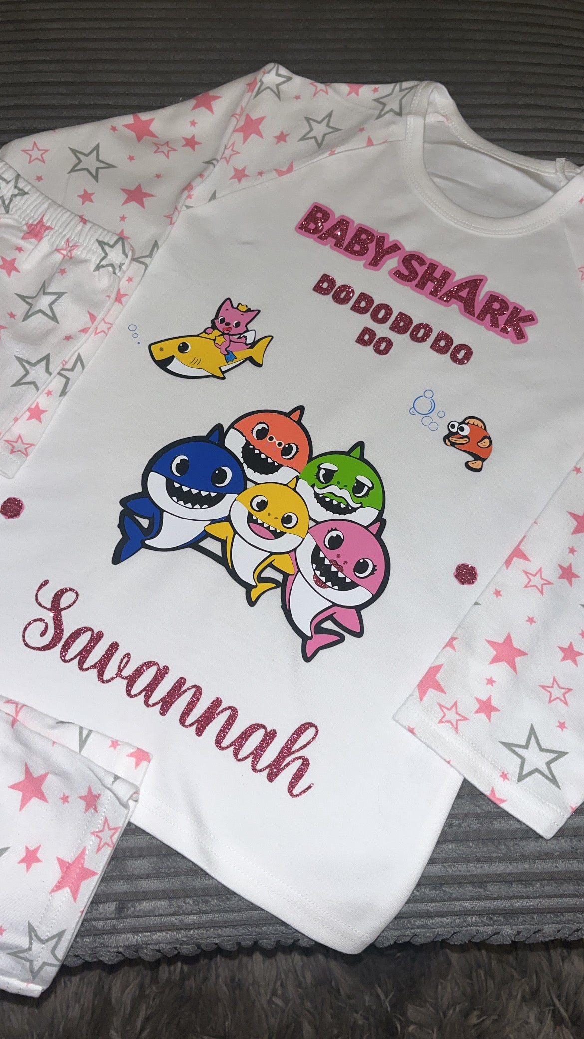 Baby Shark Personalised Pyjamas