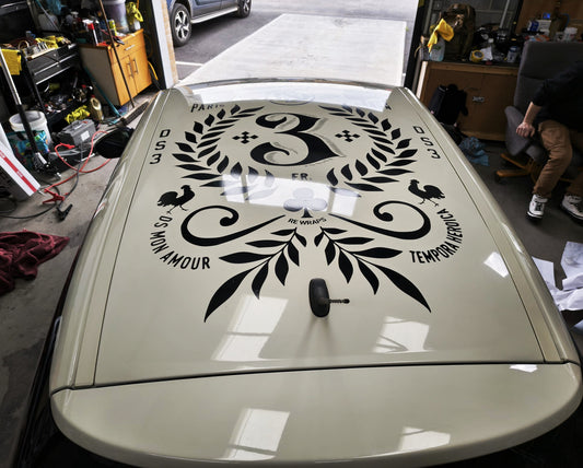Citroen DS3 Cafe Racer Roof Graphics