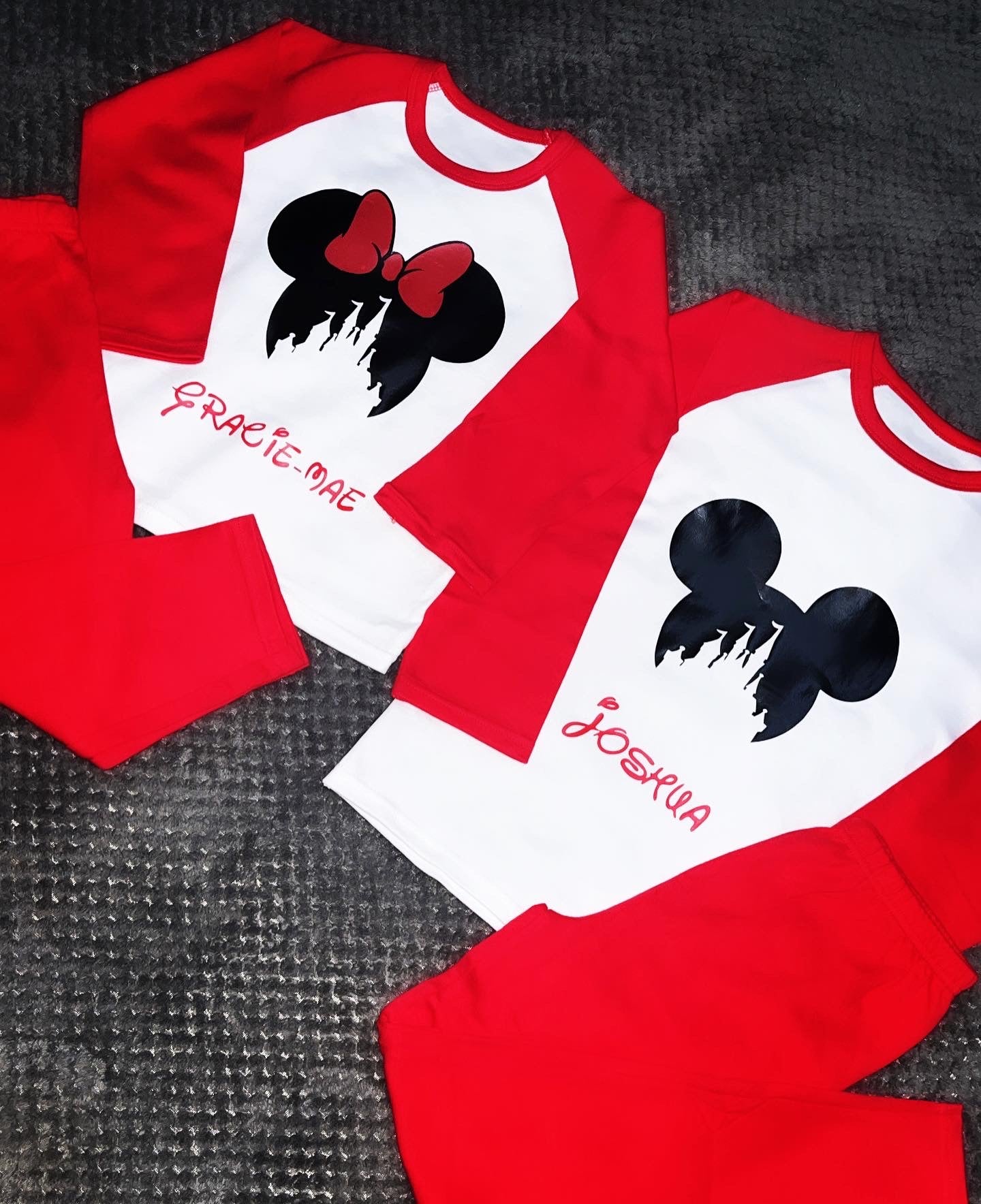 Personalised Cartoon Ears With Castle Cut Out Pyjamas