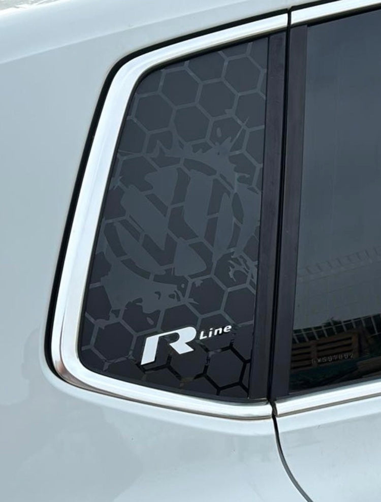 Volkswagen Polo MK5-7 R-Line Honey Comb Side Window Stickers