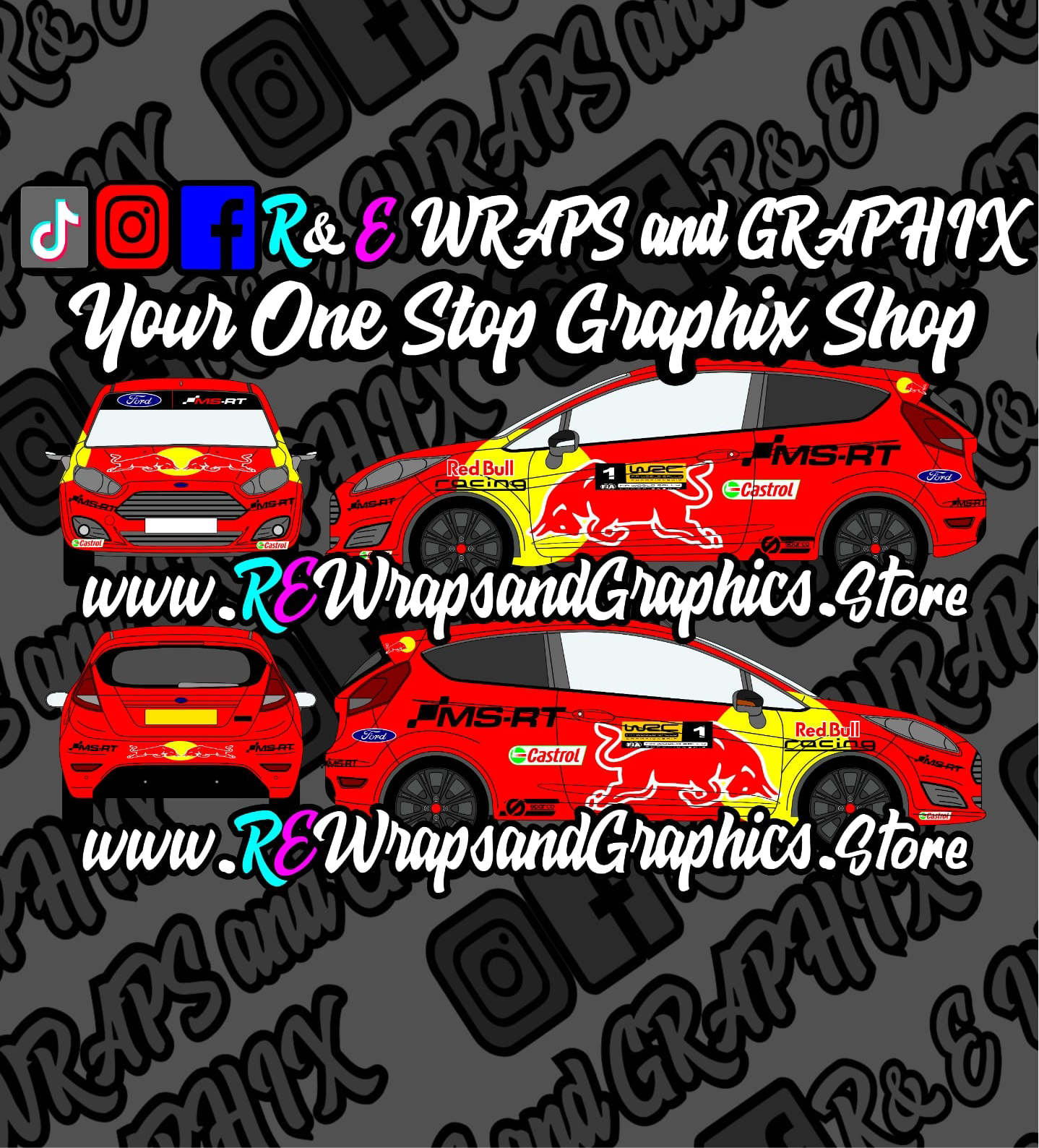 Ford Fiesta Redbull WRC Graphic Kit