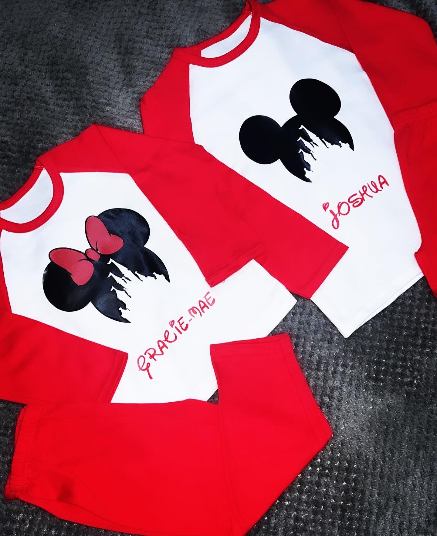 Personalised Cartoon Ears With Castle Cut Out Pyjamas