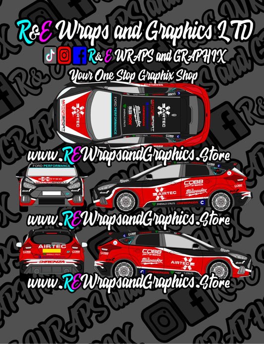Ford Focus MK3 ST/RS Milwaukee Graphic Kit