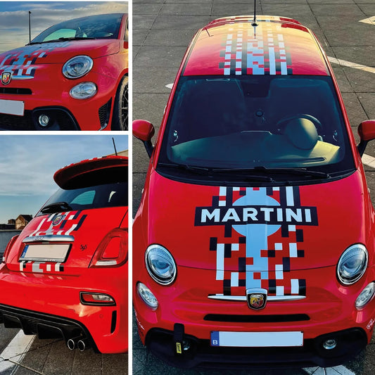 Fiat 500 Abarth Martini Racing Stripes