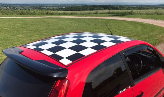 Ford Fiesta MK5 Checkered Roof Graphics