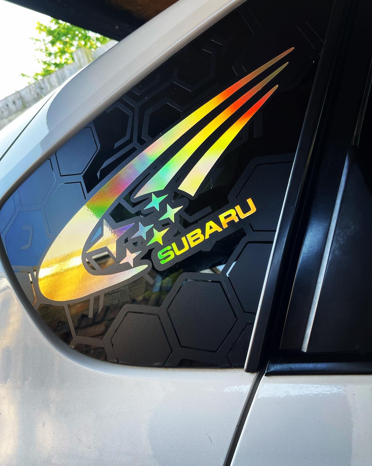 Subaru Impreza Honeycomb Side Window Stickers – R&E Wraps and Graphics LTD