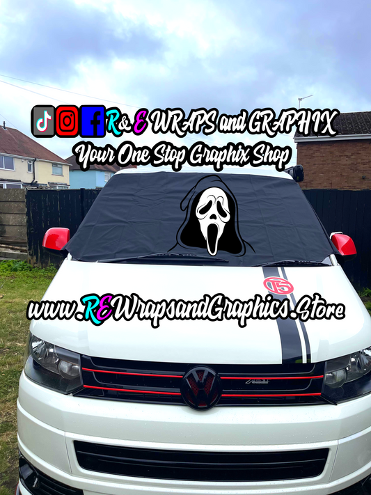 Campervan Windscreen Covers Ghost Face - T5/T6/T4