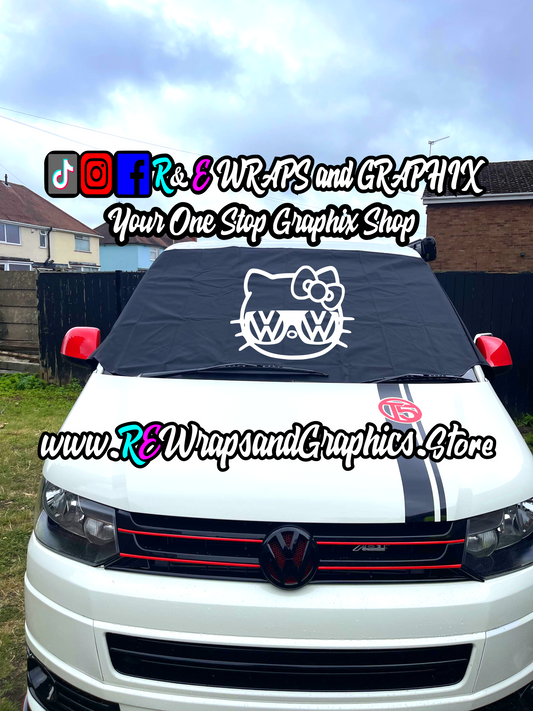 Campervan Windscreen Covers VW Hello Kitty - T5/T6/T4