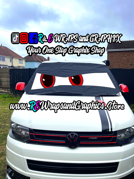 VW Campervan Windscreen Covers Angry Eyes 3 - T5/T6/T4