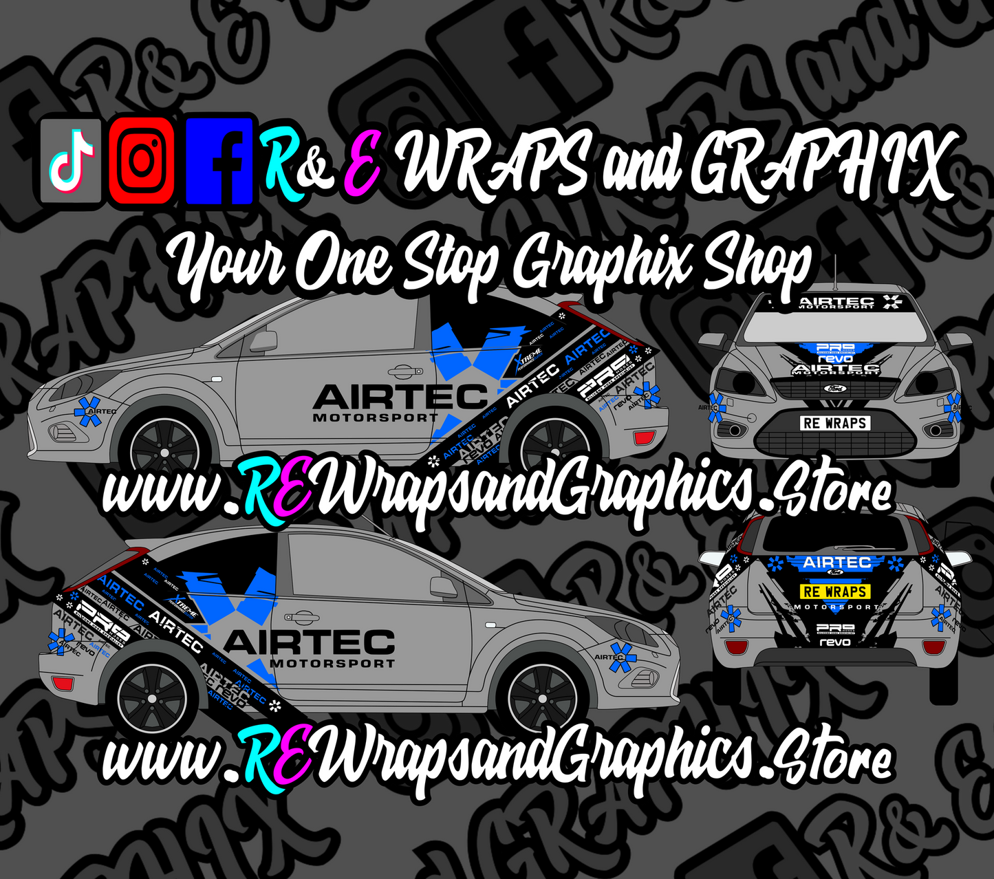 Ford Focus ST/RS Airtec Motorsport Graphic Kit