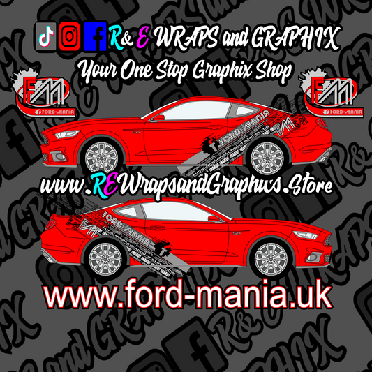 Ford Mustang 2015-21 Ford Mania Graphic Kit