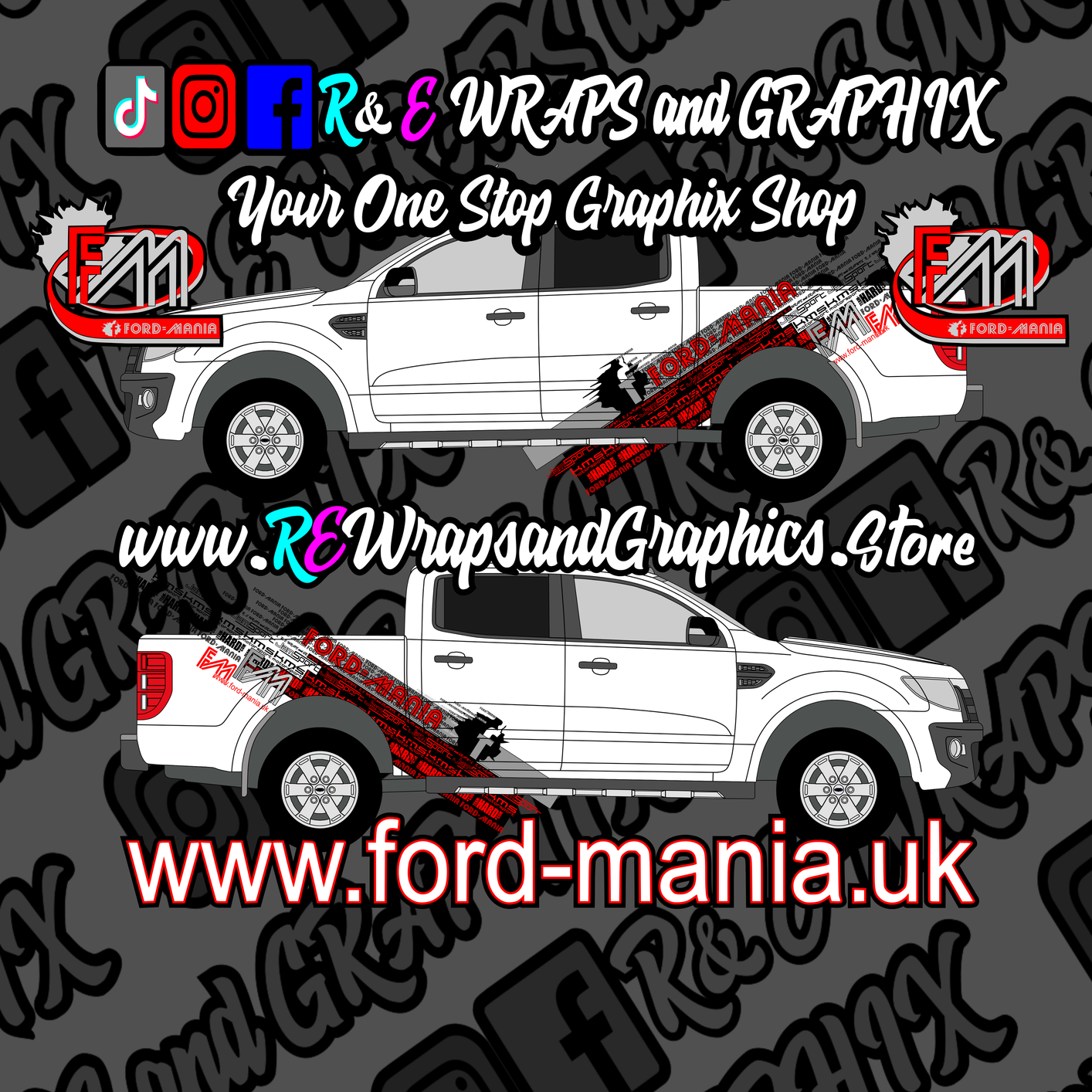 Ford Ranger Raptor 2012-16 Ford Mania Graphic Kit