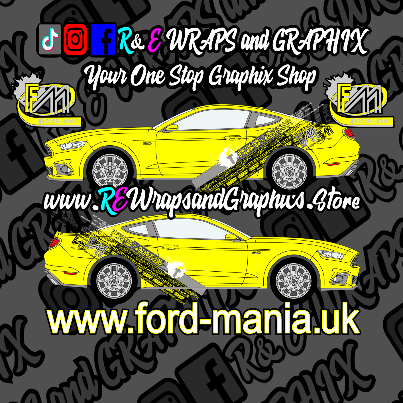 Ford Mustang 2015-21 Ford Mania Graphic Kit