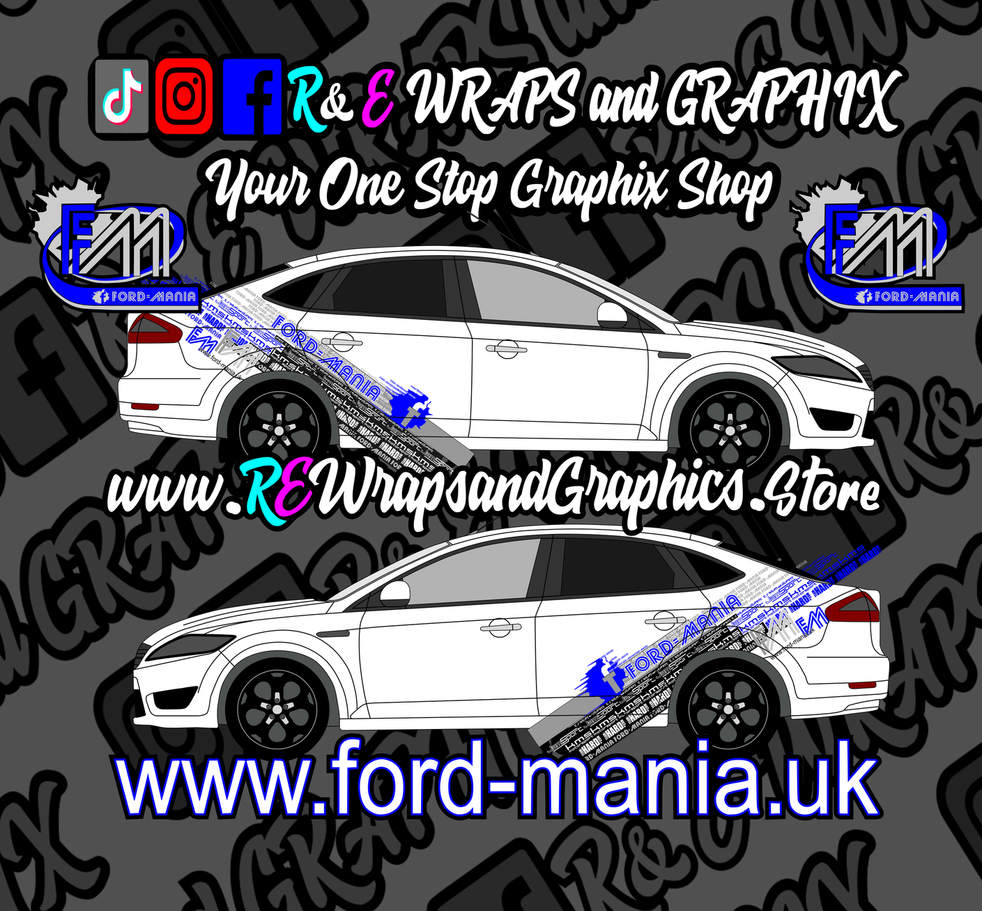 Ford Mondeo 2015-19 Ford Mania Graphic Kit