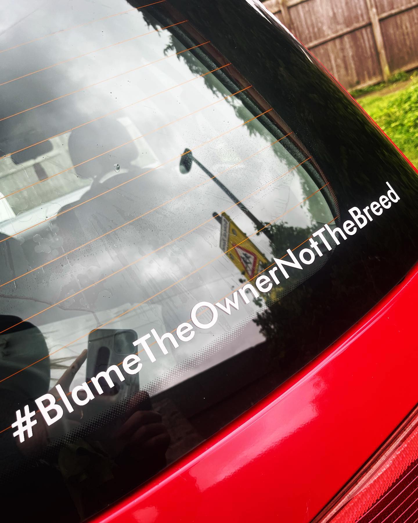 #Blame The Owner Not The Breed Sticker