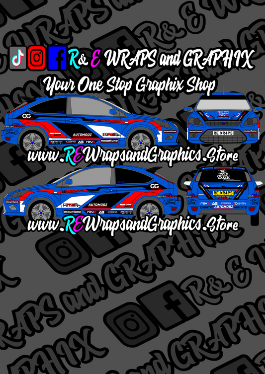 Ford Focus mk2 ST/RS Track Car Graphic Kit
