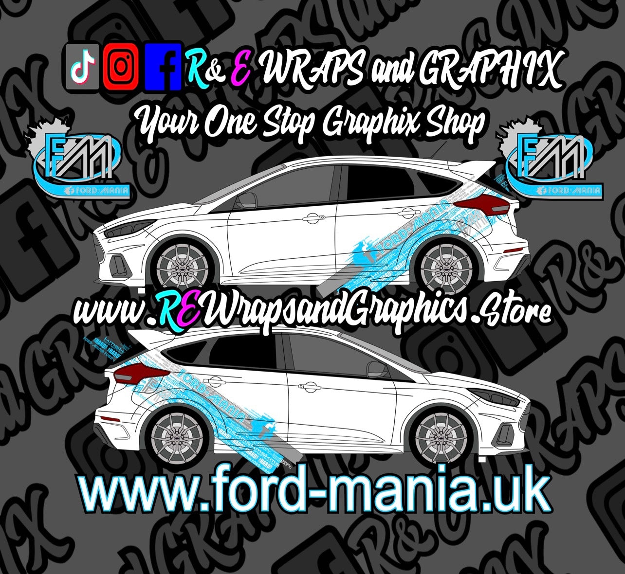 Ford Focus ST / RS MK3  Ford Mania Graphic Kit