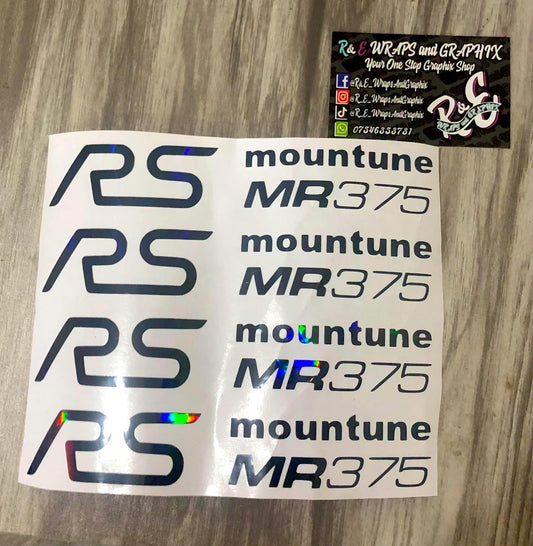 Mountune MR375  Brake Caliper Sticker Set