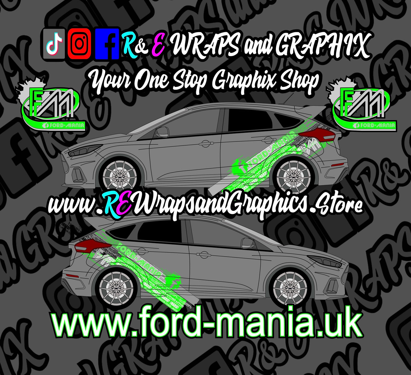 Ford Focus ST / RS MK3  Ford Mania Graphic Kit