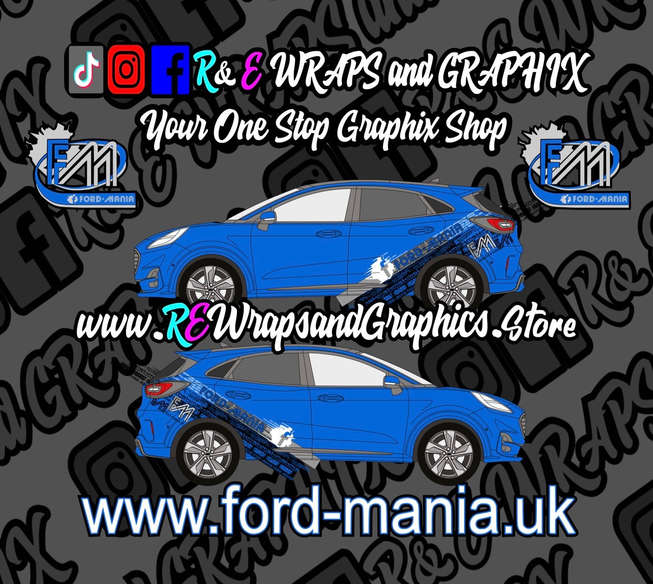 Ford Puma 2019 onwards Ford Mania Graphic Kit