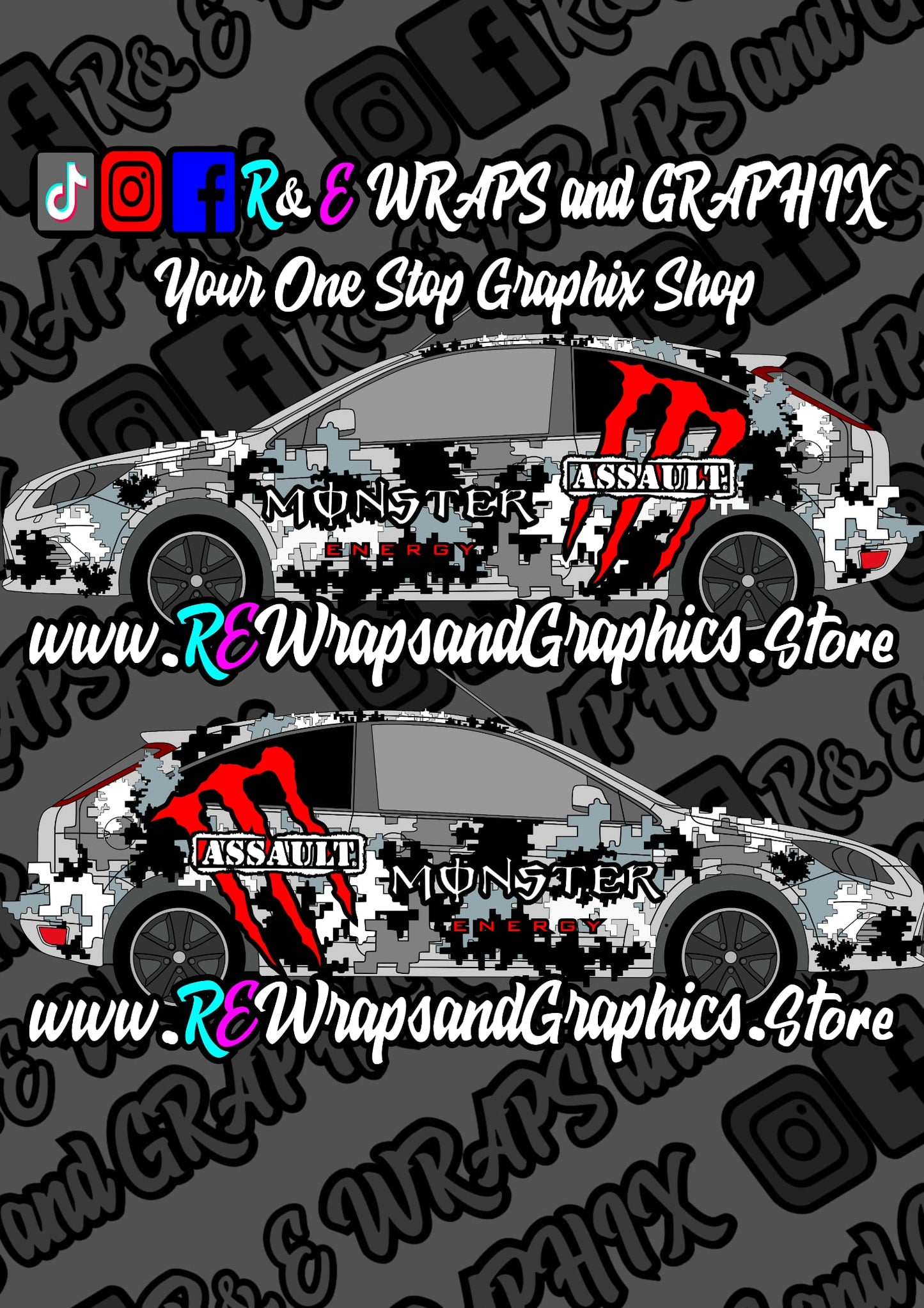 Ford Focus ST/RS Monster Energy Assault Graphic Kit