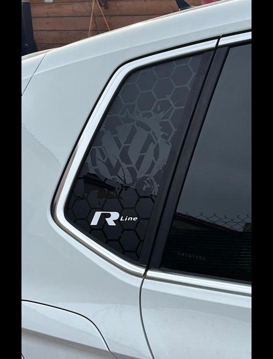 Volkswagen Polo MK5-7 R-Line Honey Comb Side Window Stickers