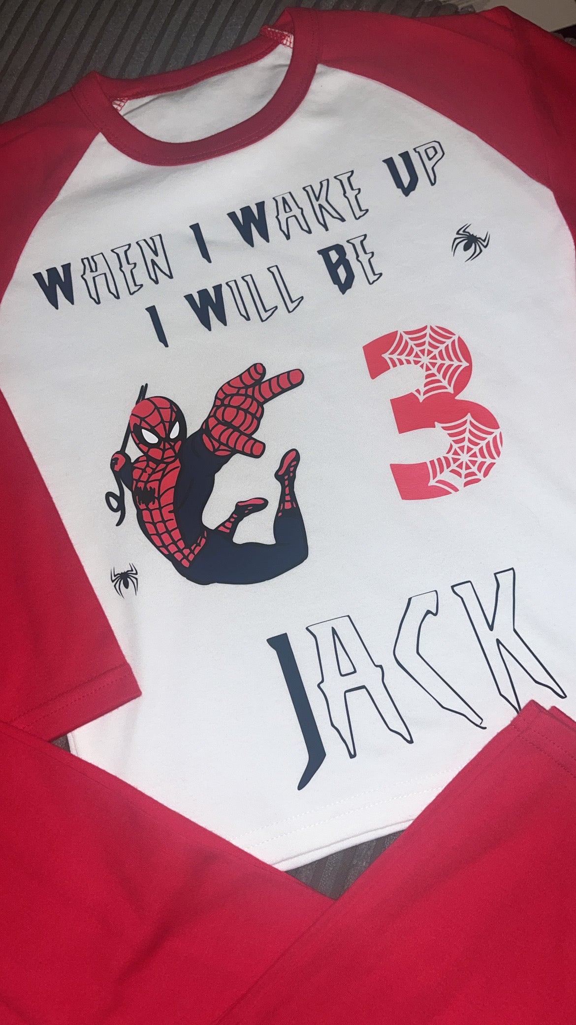 Spider-Man Inspired Kids Personalised Birthday Pyjamas | When I Wake Up I Will Be...