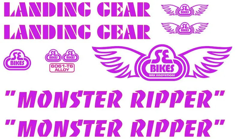 SE RACING PK Ripper “Monster Ripper” Frame Sticker kit