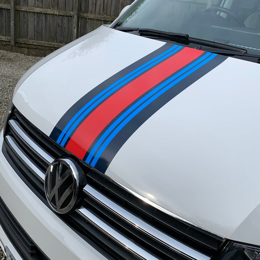 Volkswagen T4 T5 T6 Martini Bonnet Stripes