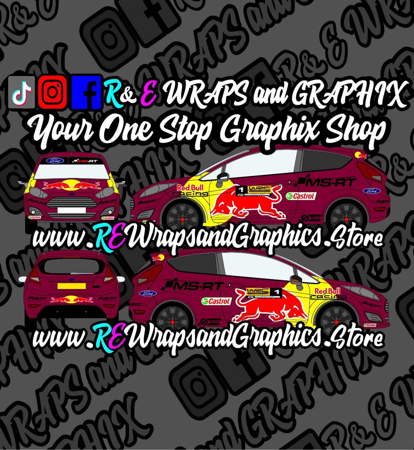 Ford Fiesta Redbull WRC Graphic Kit