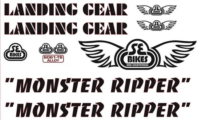Se Ripper Navy Sticker SE RACING PK Ripper “Monster Ripper” Frame Sticker kit – R&E Wraps and ...
