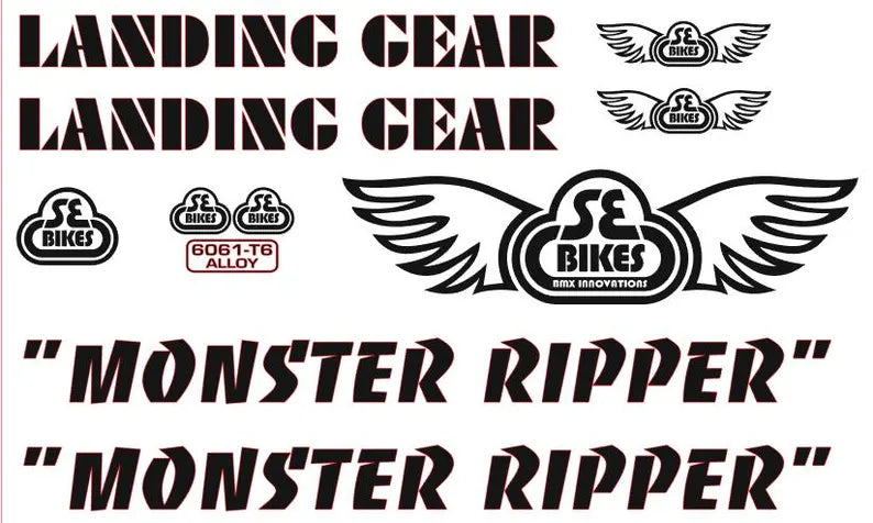 SE RACING PK Ripper “Monster Ripper” Frame Sticker kit