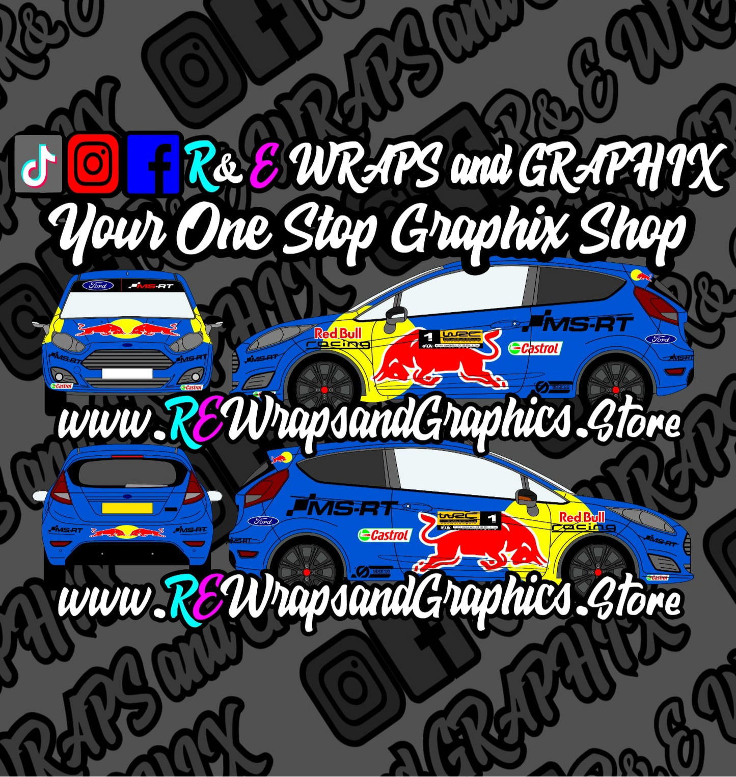 Ford Fiesta Redbull WRC Graphic Kit