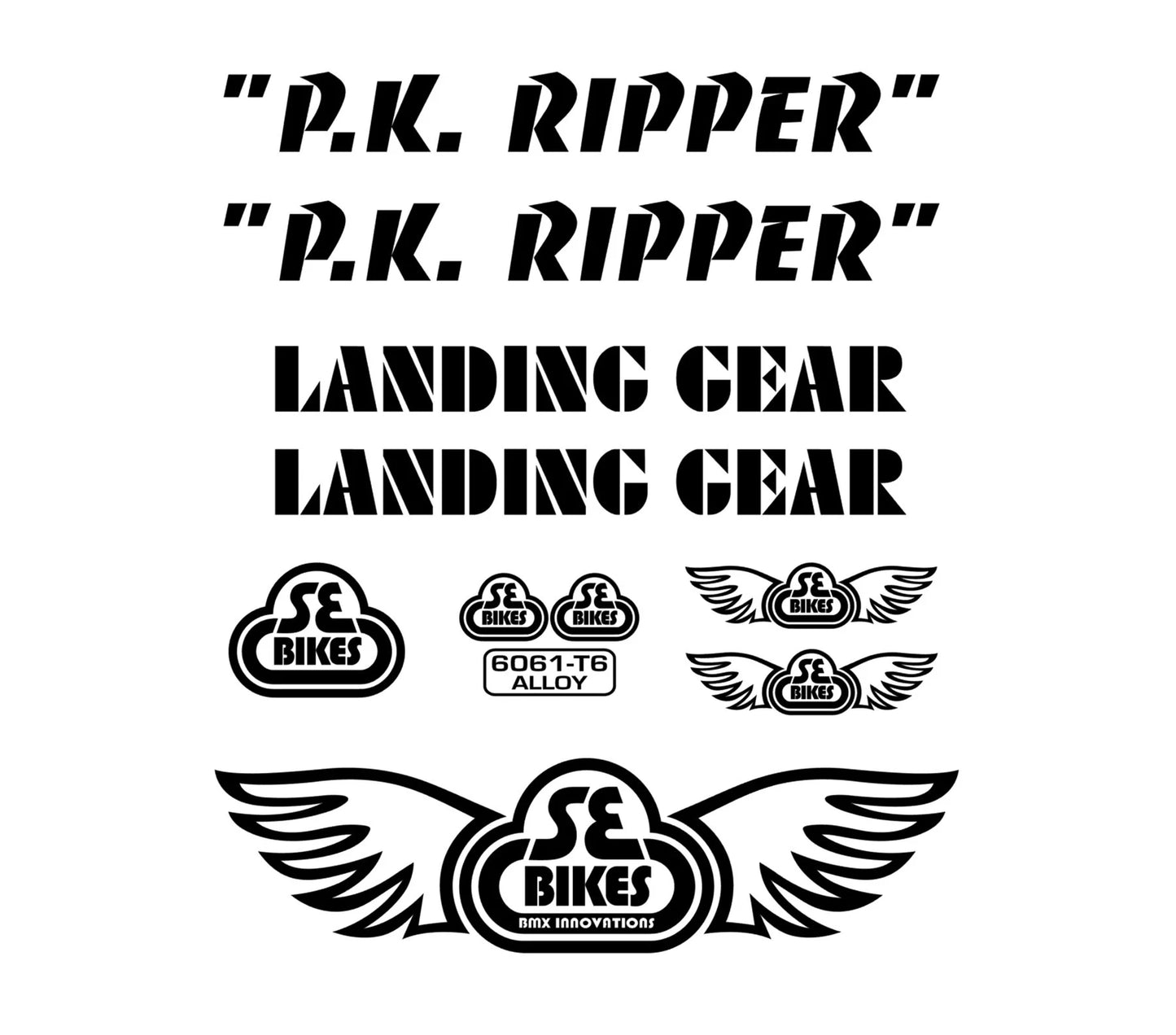 SE RACING PK Ripper Landing Gear Frame Sticker kit