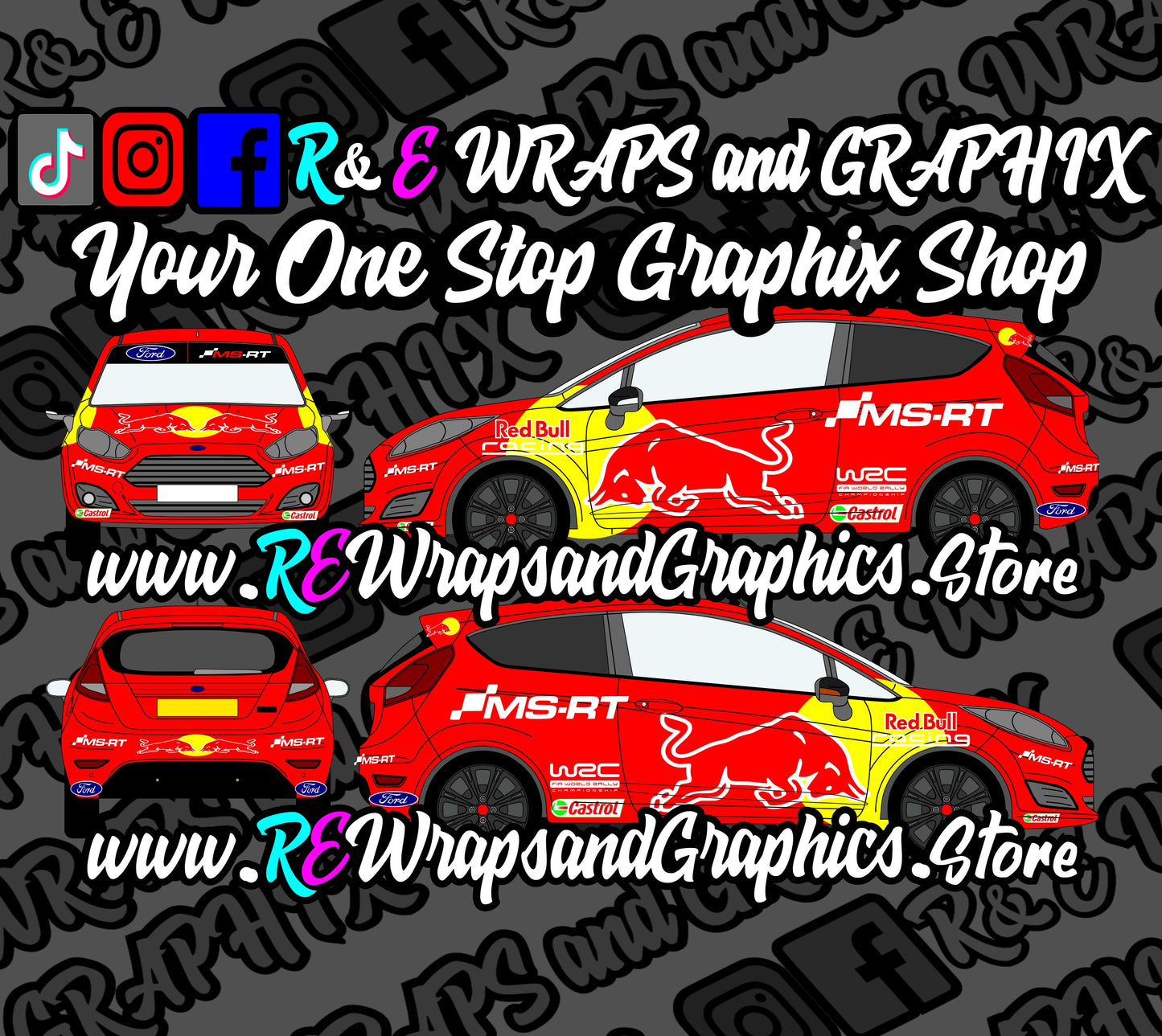 Ford Fiesta Redbull WRC Graphic Kit