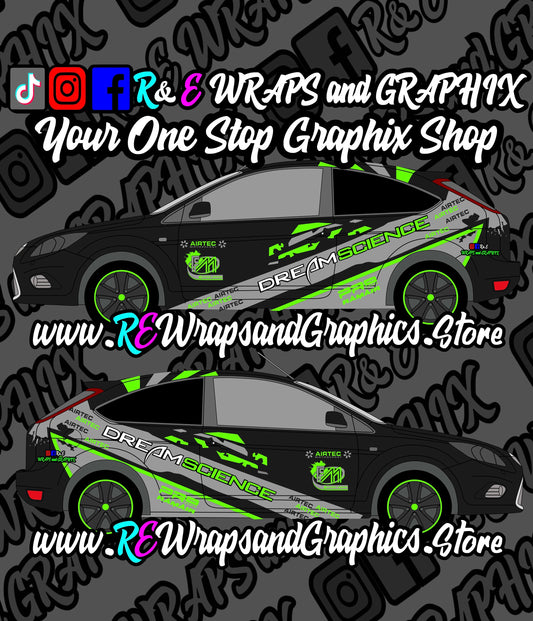 Ford Focus Mk2 ST/RS Dream Science Graphic Kit