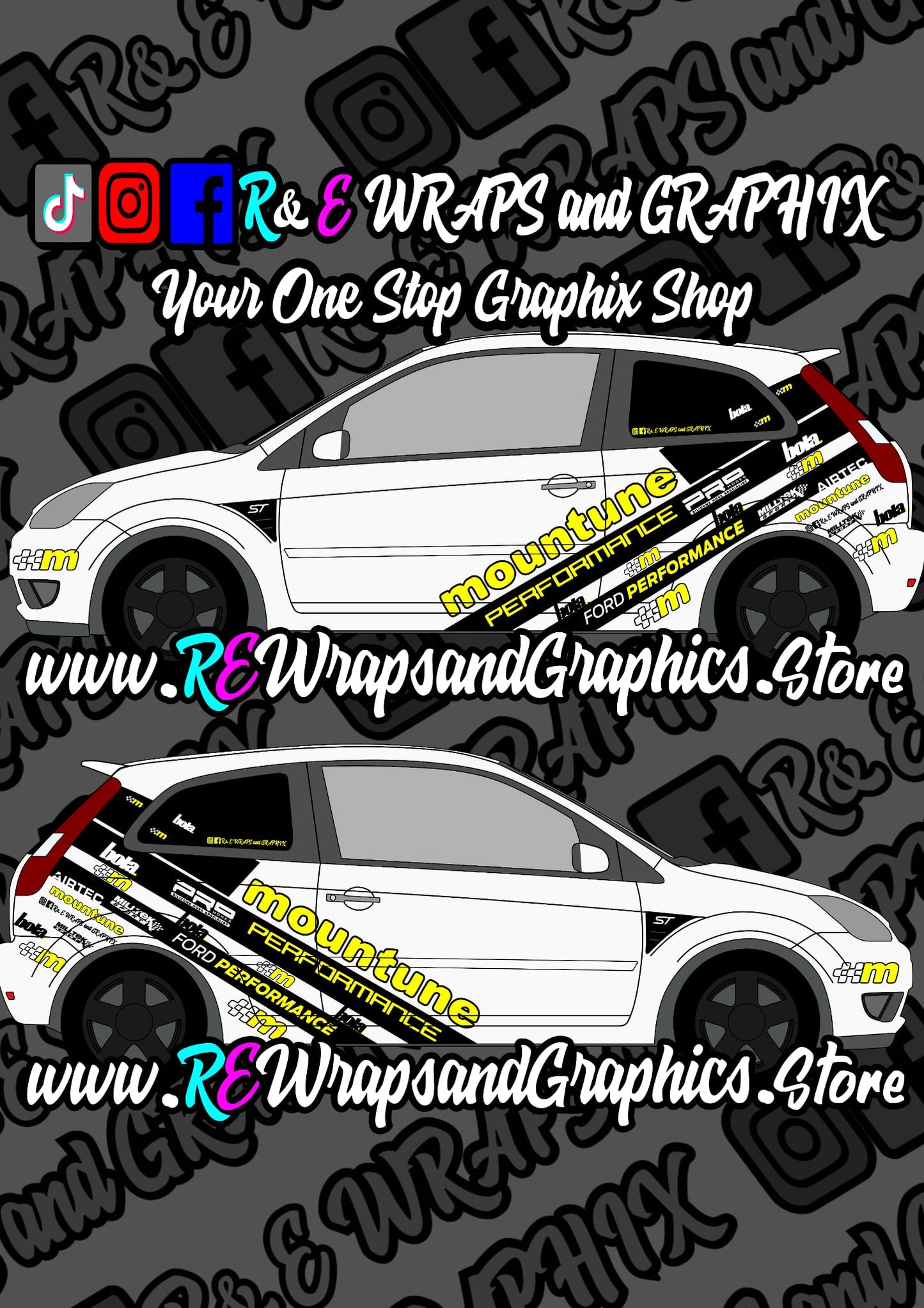 Ford Fiesta Mountune Graphic Kit