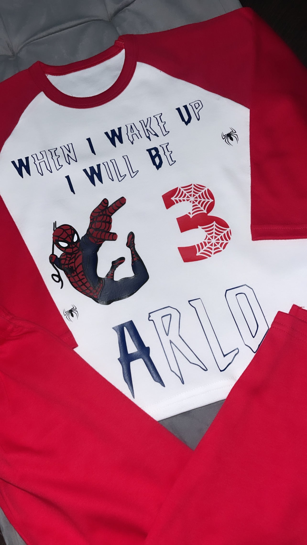 Spider-Man Inspired Kids Personalised Birthday Pyjamas | When I Wake Up I Will Be...