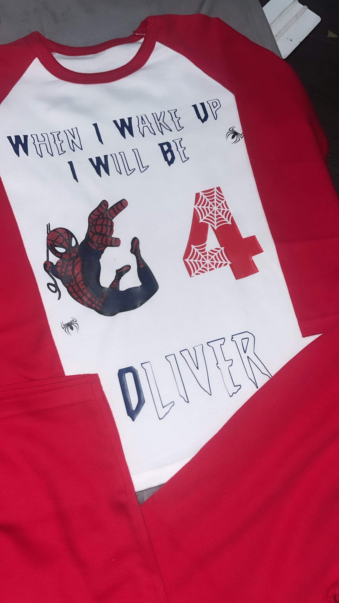 Spider-Man Inspired Kids Personalised Birthday Pyjamas | When I Wake Up I Will Be...