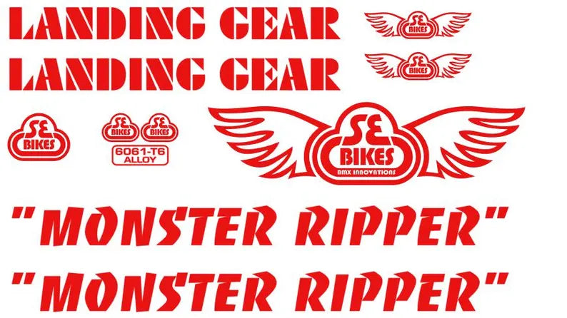 SE RACING PK Ripper “Monster Ripper” Frame Sticker kit