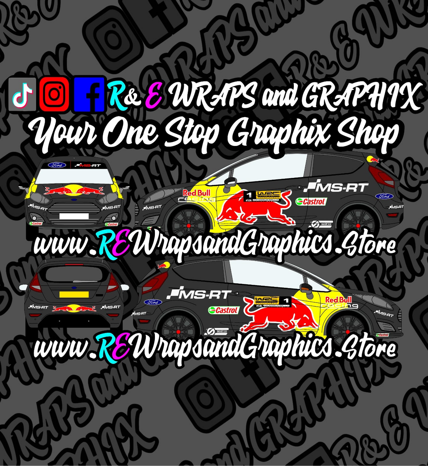 Ford Fiesta Redbull WRC Graphic Kit