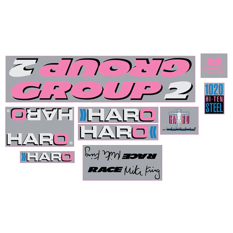 1989 Haro Group 2 Mike King Frame Sticker kit