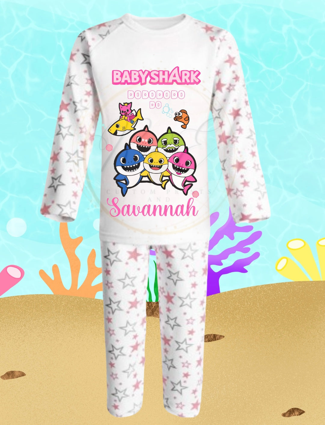 Baby Shark Personalised Pyjamas