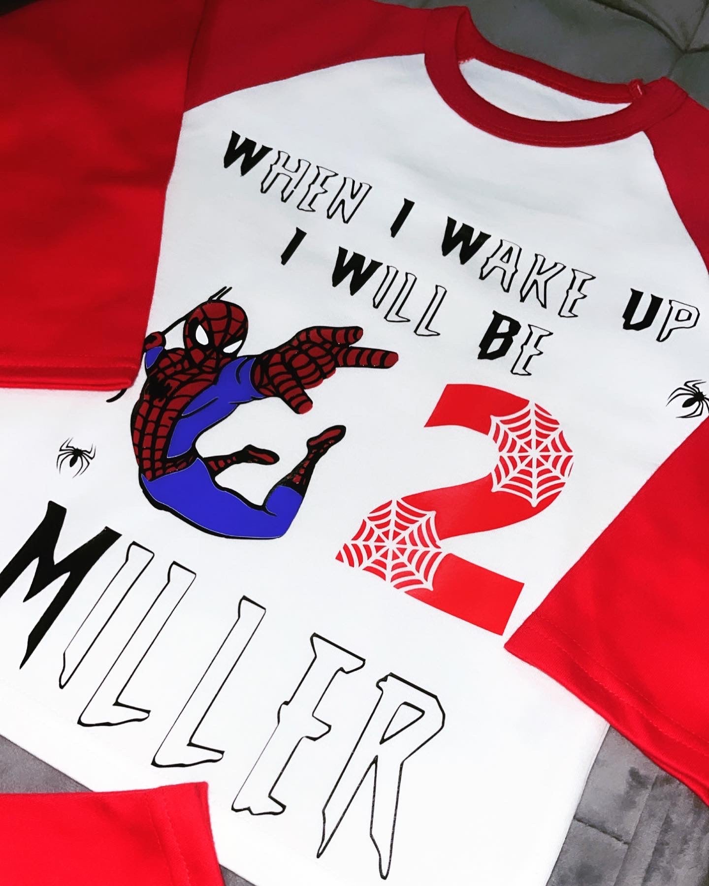 Spider-Man Inspired Kids Personalised Birthday Pyjamas | When I Wake Up I Will Be...