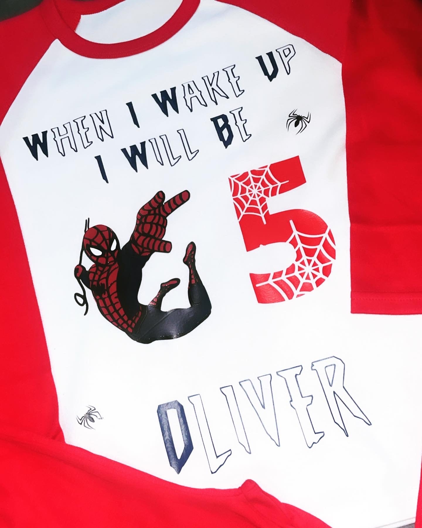 Spider-Man Inspired Kids Personalised Birthday Pyjamas | When I Wake Up I Will Be...