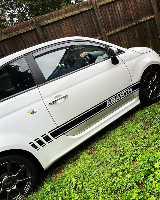 Fiat 500 Abarth Side Stripes and Sunstrip