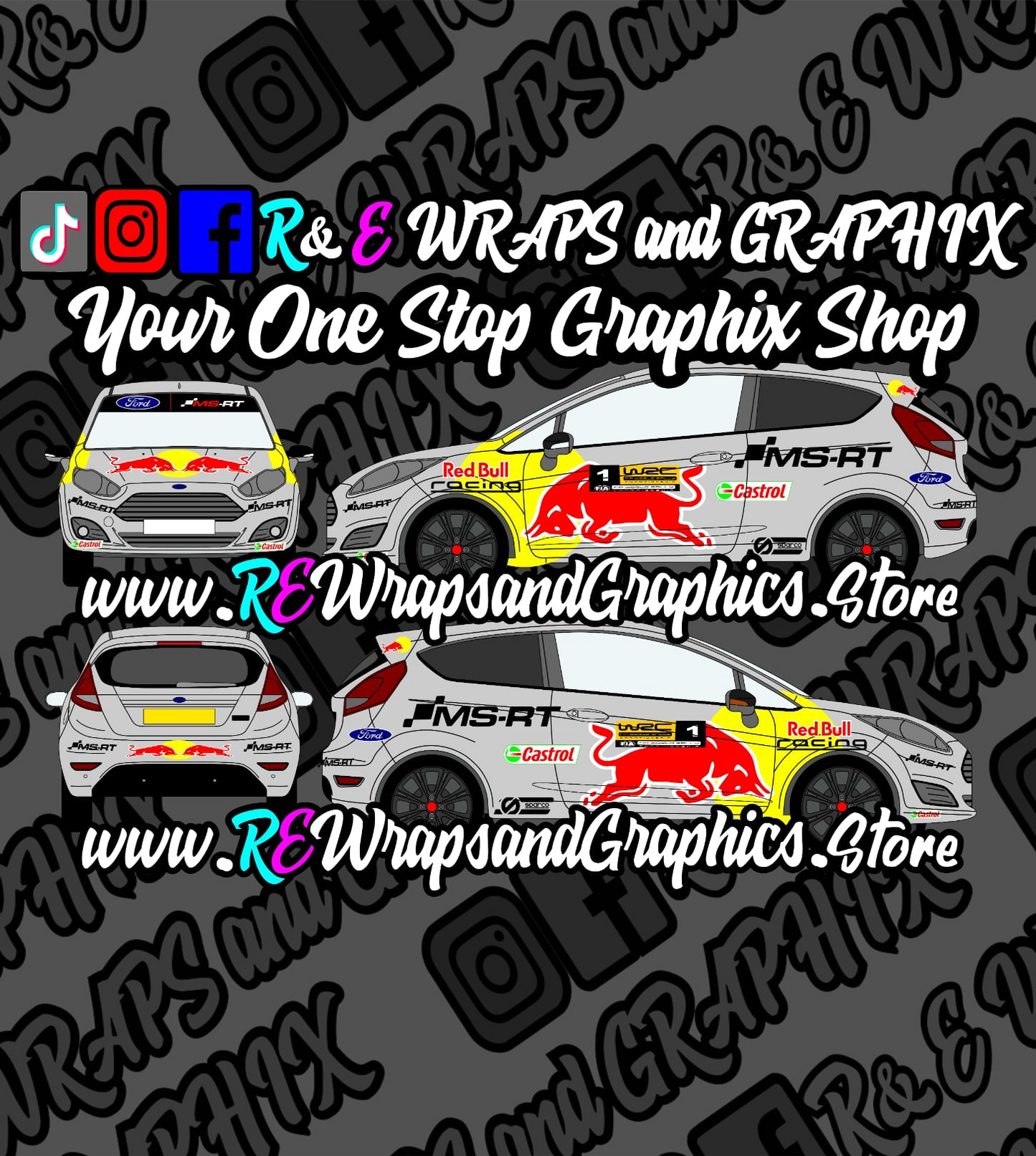 Ford Fiesta Redbull WRC Graphic Kit