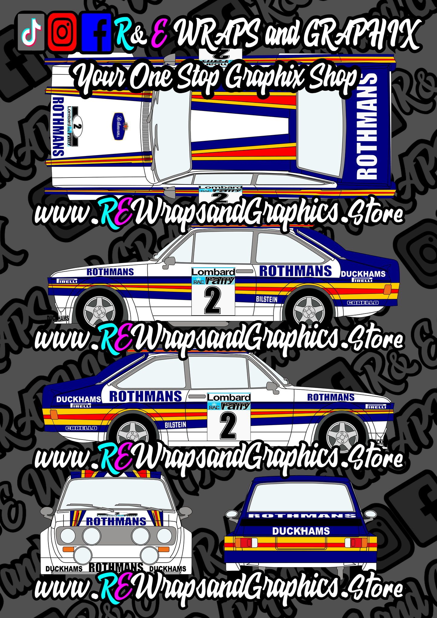 Ford Escort Rothmans WRC Graphic Kit