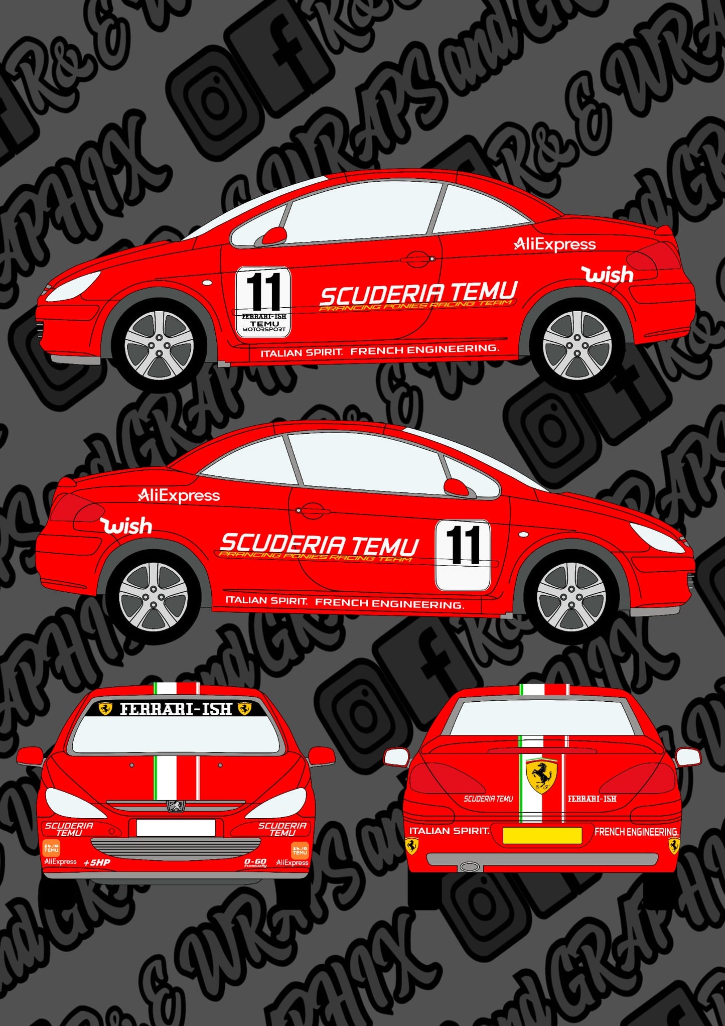 Peugeot 307cc Banger Rally Graphic Kit
