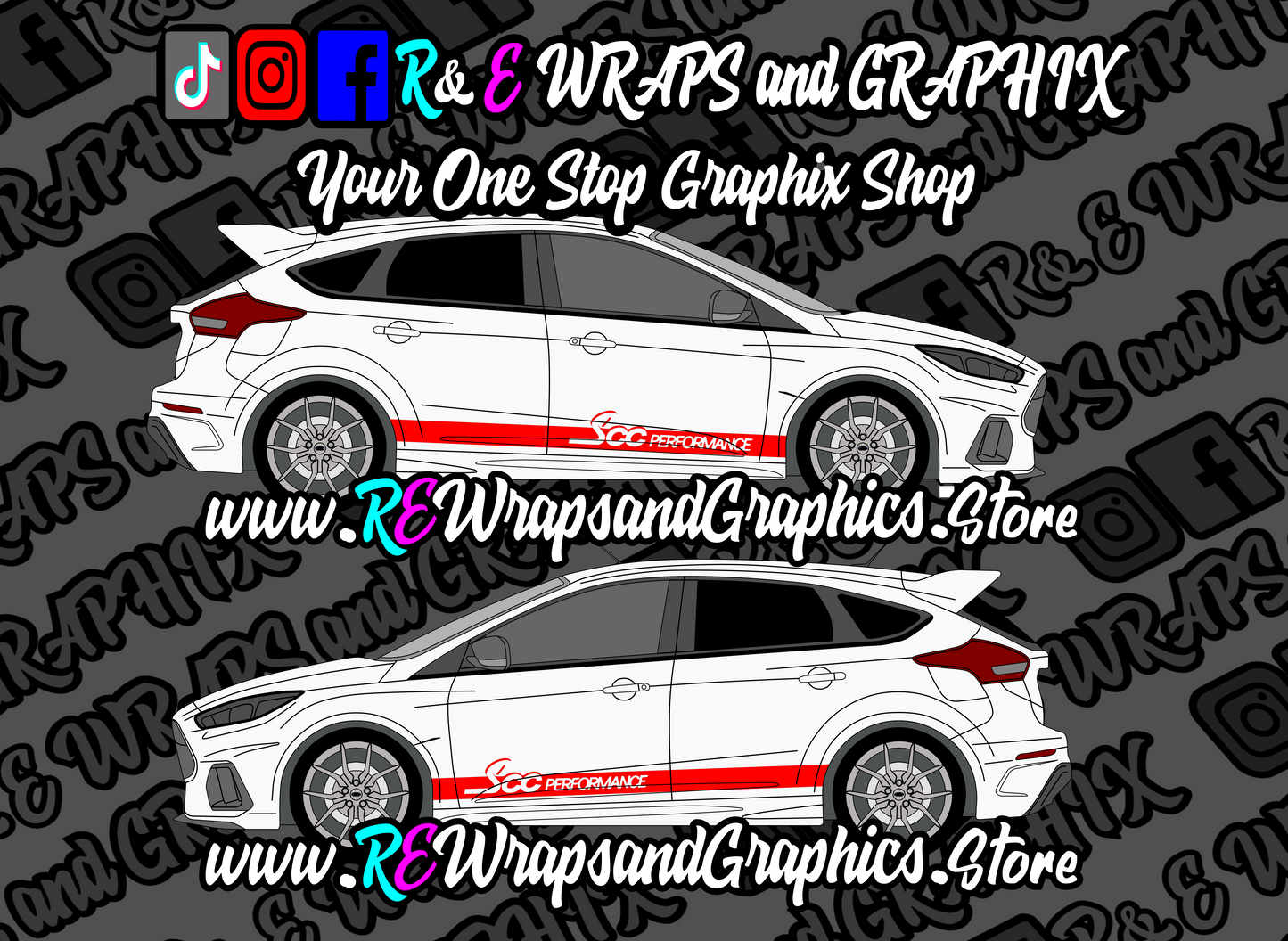 Ford Focus Scc Performance Side Stripes